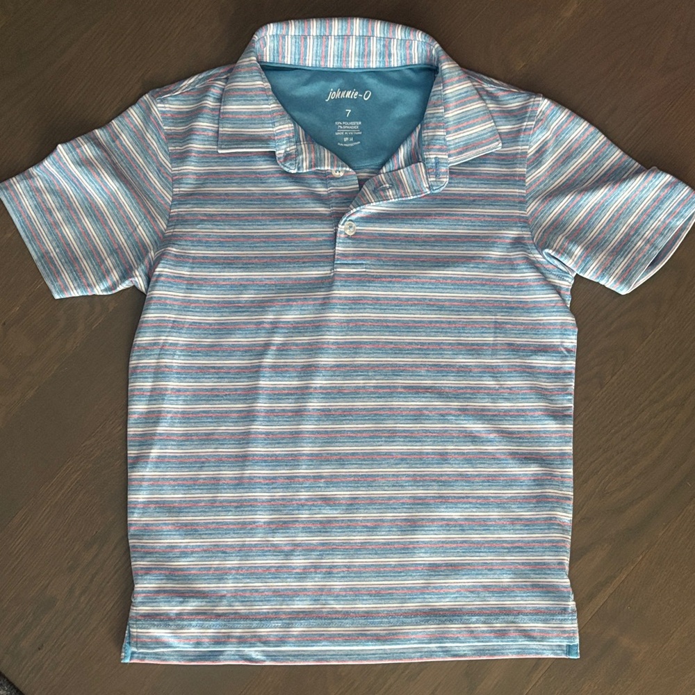 Johnnie-O boys performance polo size 7 EUC